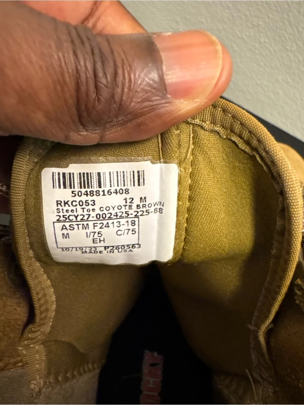 Rocky S2V Steel Toe Tactical Military Boot Vibram